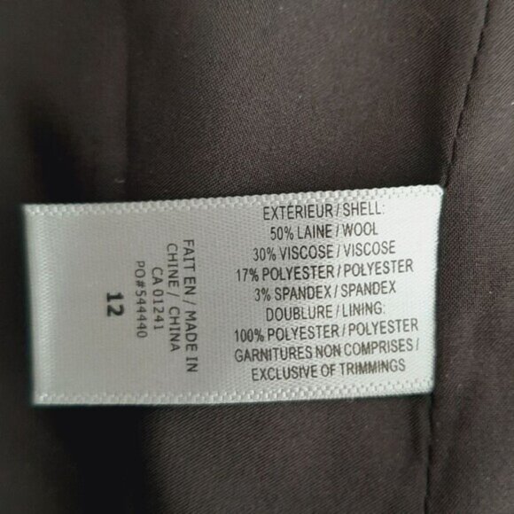 CONTEMPORAINE Simons Glen Check Plaid Blazer Jacket Tan Brown Sz 12 - Picture 13 of 14